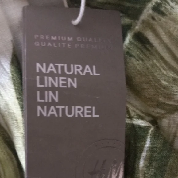 H&M Printed Linen Button Tank sz L - Picture 8 of 9